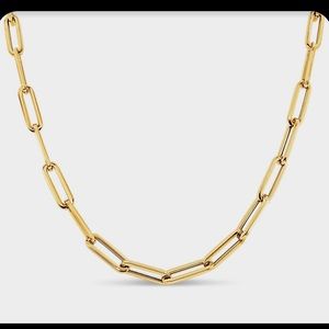 Gold layering paper lip chain/ choker